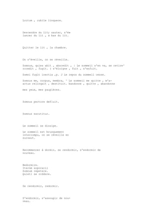 Sinónimos en francés y latín