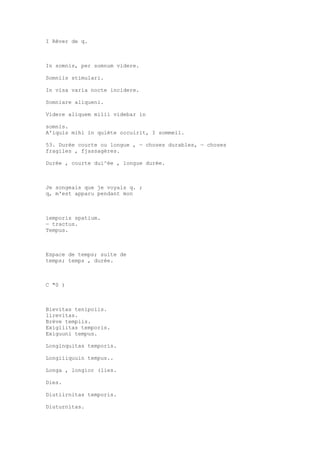 Sinónimos en francés y latín