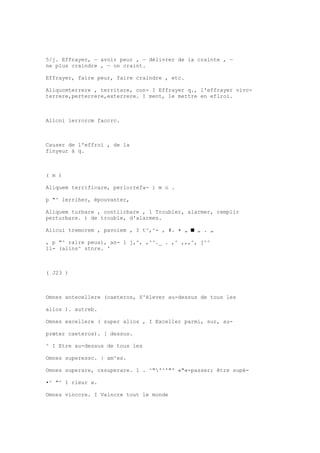 Sinónimos en francés y latín