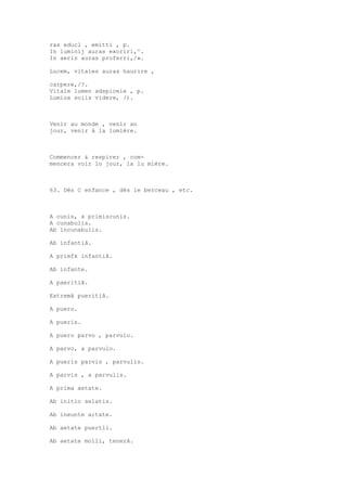 Sinónimos en francés y latín