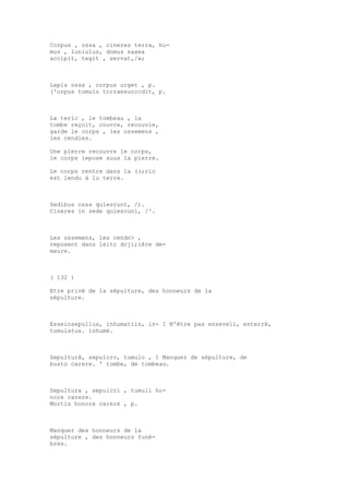 Sinónimos en francés y latín