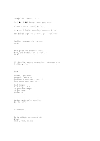 Sinónimos en francés y latín