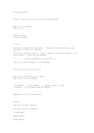 Sinónimos en francés y latín