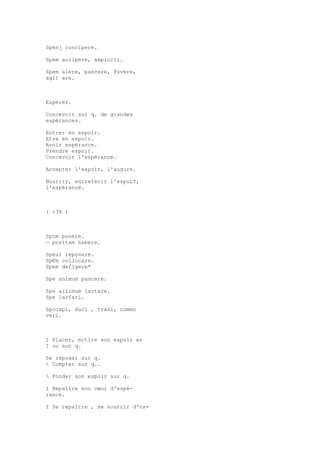 Sinónimos en francés y latín