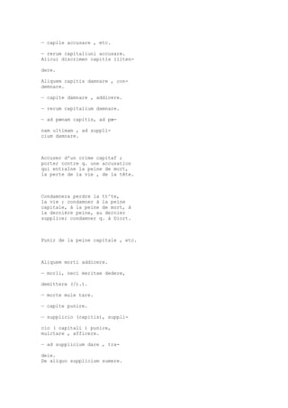 Sinónimos en francés y latín