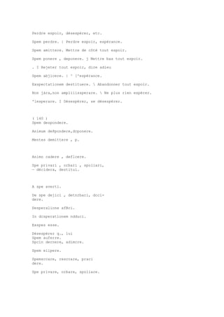 Sinónimos en francés y latín