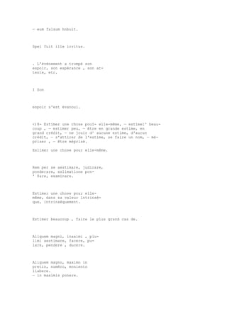 Sinónimos en francés y latín