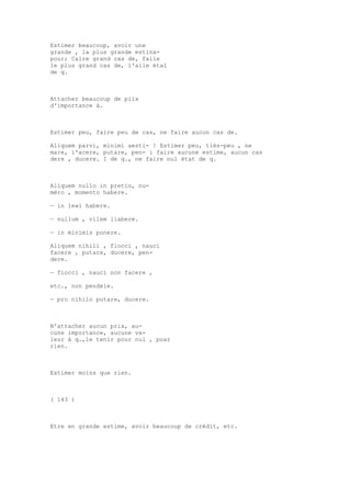 Sinónimos en francés y latín