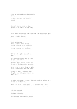 Sinónimos en francés y latín