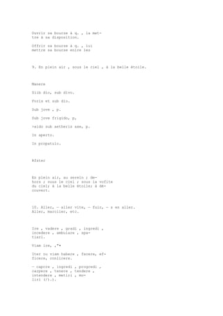 Sinónimos en francés y latín