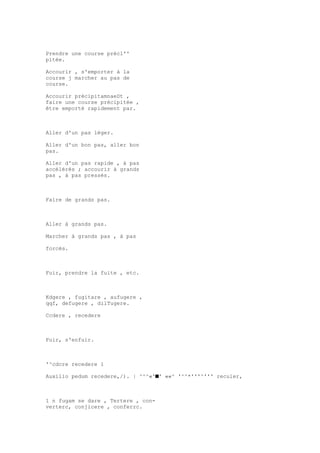 Sinónimos en francés y latín