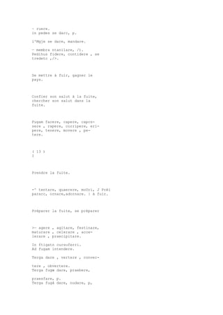 Sinónimos en francés y latín