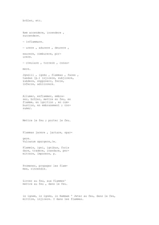 Sinónimos en francés y latín