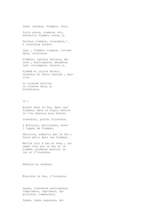 Sinónimos en francés y latín