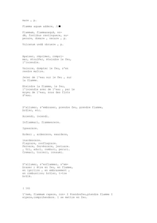 Sinónimos en francés y latín