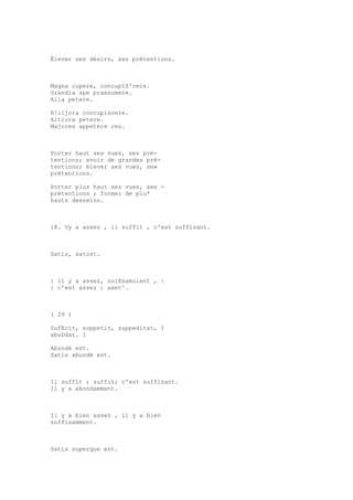 Sinónimos en francés y latín