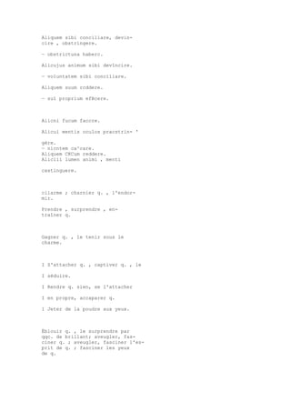 Sinónimos en francés y latín