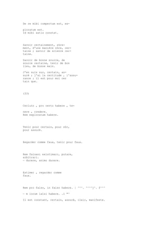 Sinónimos en francés y latín