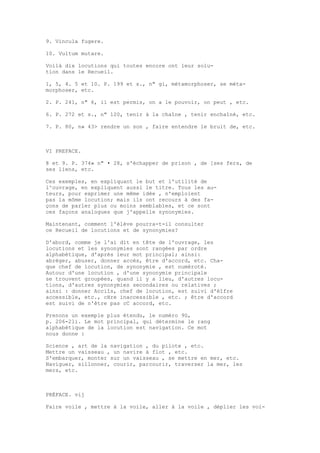 Sinónimos en francés y latín