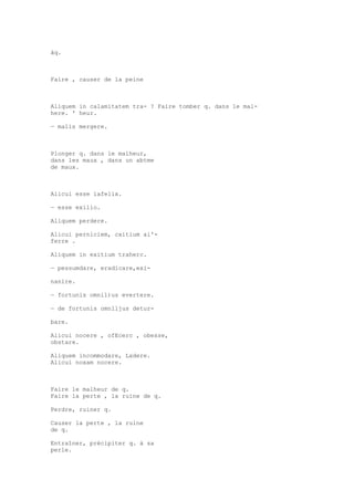 Sinónimos en francés y latín