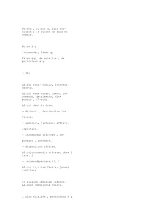 Sinónimos en francés y latín