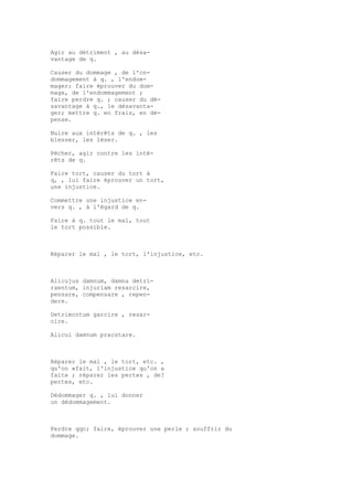 Sinónimos en francés y latín