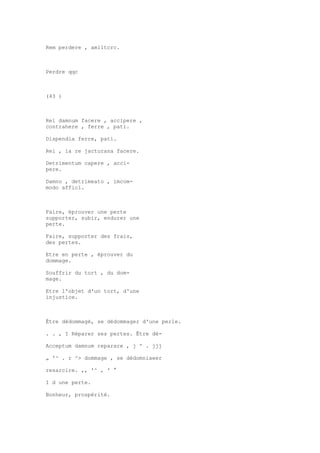 Sinónimos en francés y latín