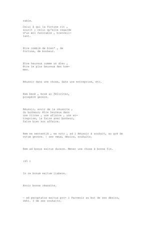 Sinónimos en francés y latín