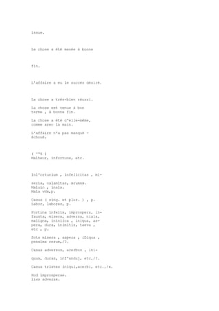 Sinónimos en francés y latín