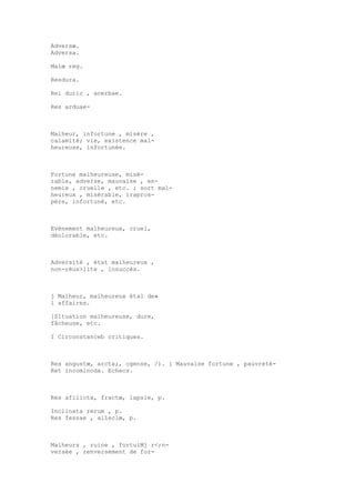 Sinónimos en francés y latín