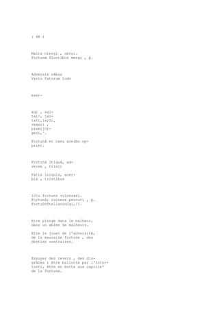 Sinónimos en francés y latín