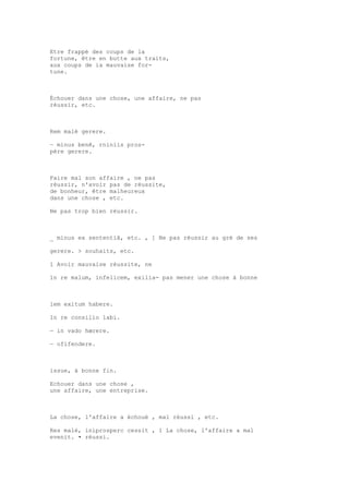 Sinónimos en francés y latín