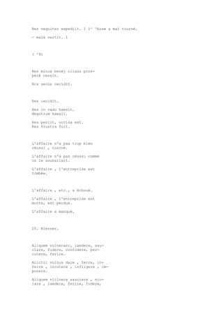 Sinónimos en francés y latín