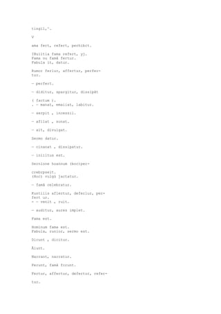 Sinónimos en francés y latín