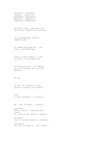 Sinónimos en francés y latín