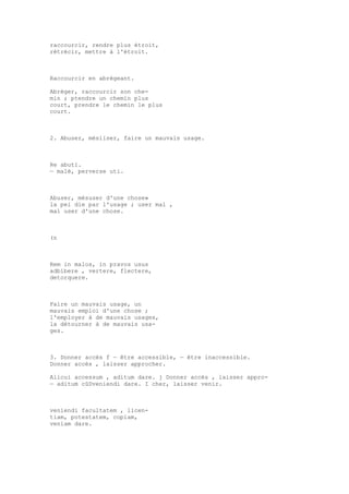 Sinónimos en francés y latín