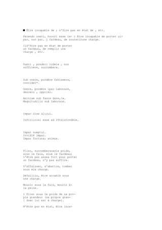 Sinónimos en francés y latín