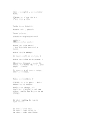 Sinónimos en francés y latín