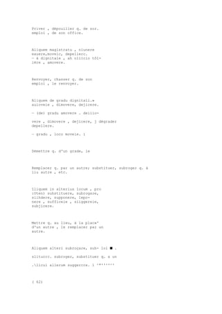 Sinónimos en francés y latín