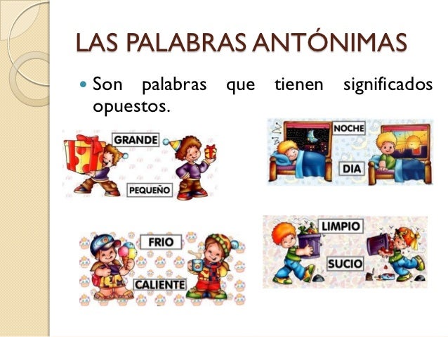 Sinónimos y antónimos