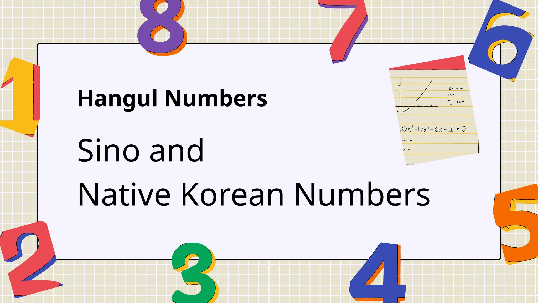 Native Numbers Numbers 1 100 In Korean