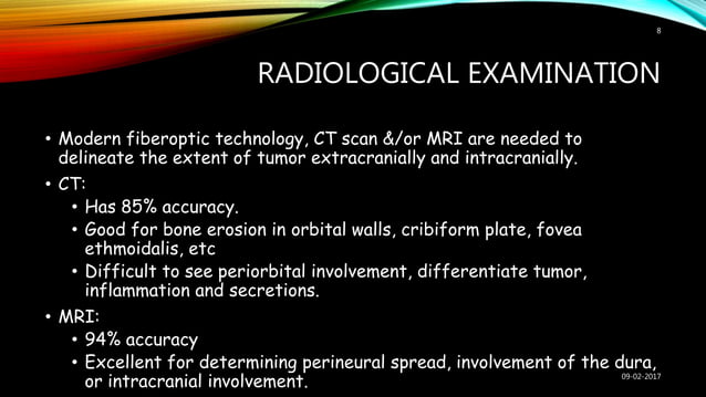Radiotherapy advances in Sino-nasal malignancies | PPTX