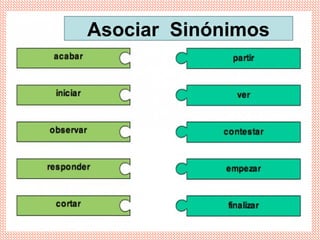 Asociar Sinónimos
 