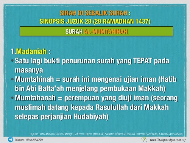 SINOPSIS SURAH 58-78 Update