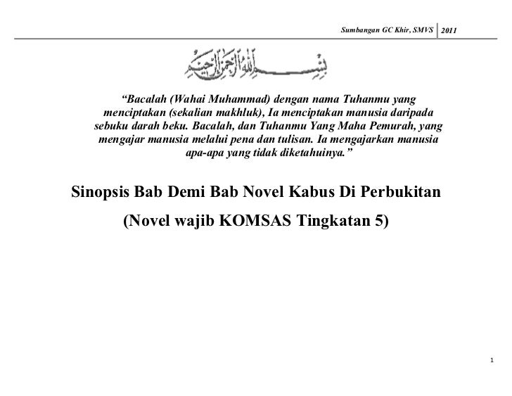 Sinopsis Bab Demi Bab Novel Kabus Di Perbukitan