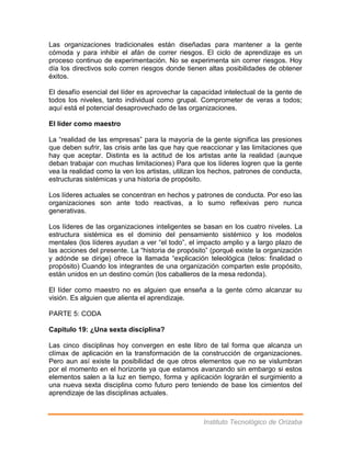 Sinopsis del libro quinta disciplina