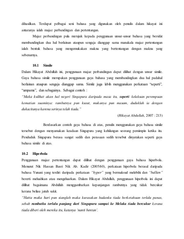 Sinopsis hikayat abdullah munsyi