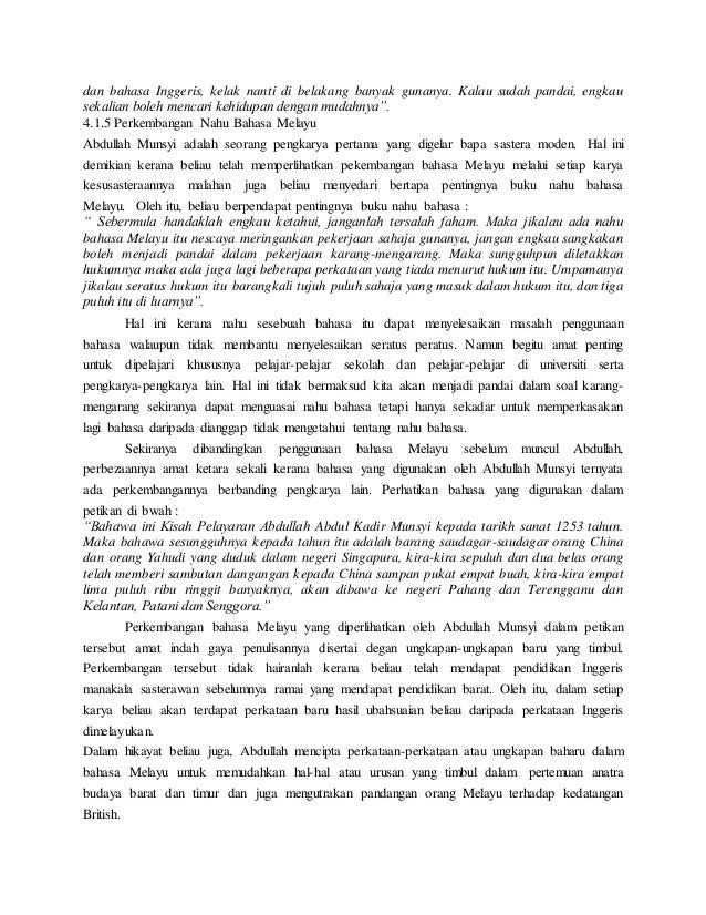 Sinopsis hikayat abdullah munsyi