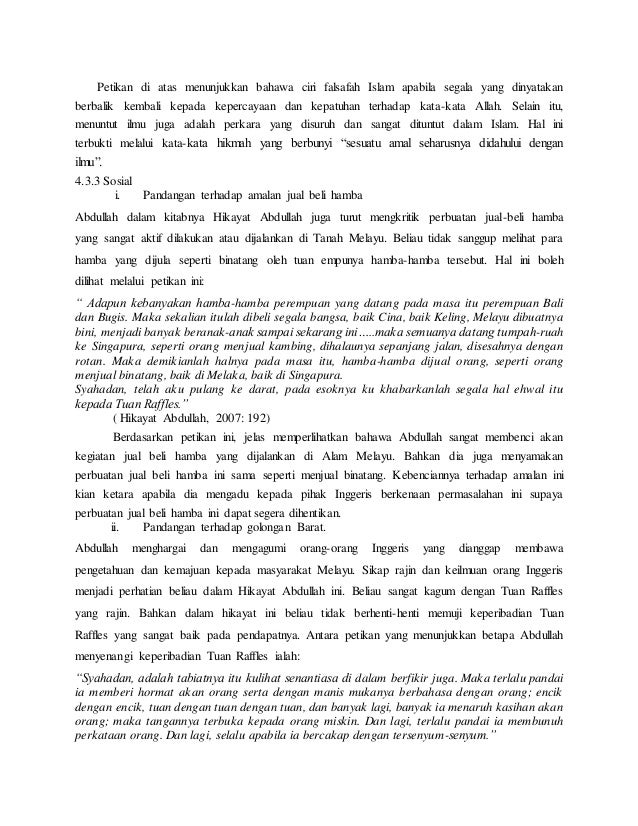 Sinopsis hikayat abdullah munsyi