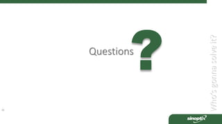 Who’sgonnasolveit?
Questions
11
 